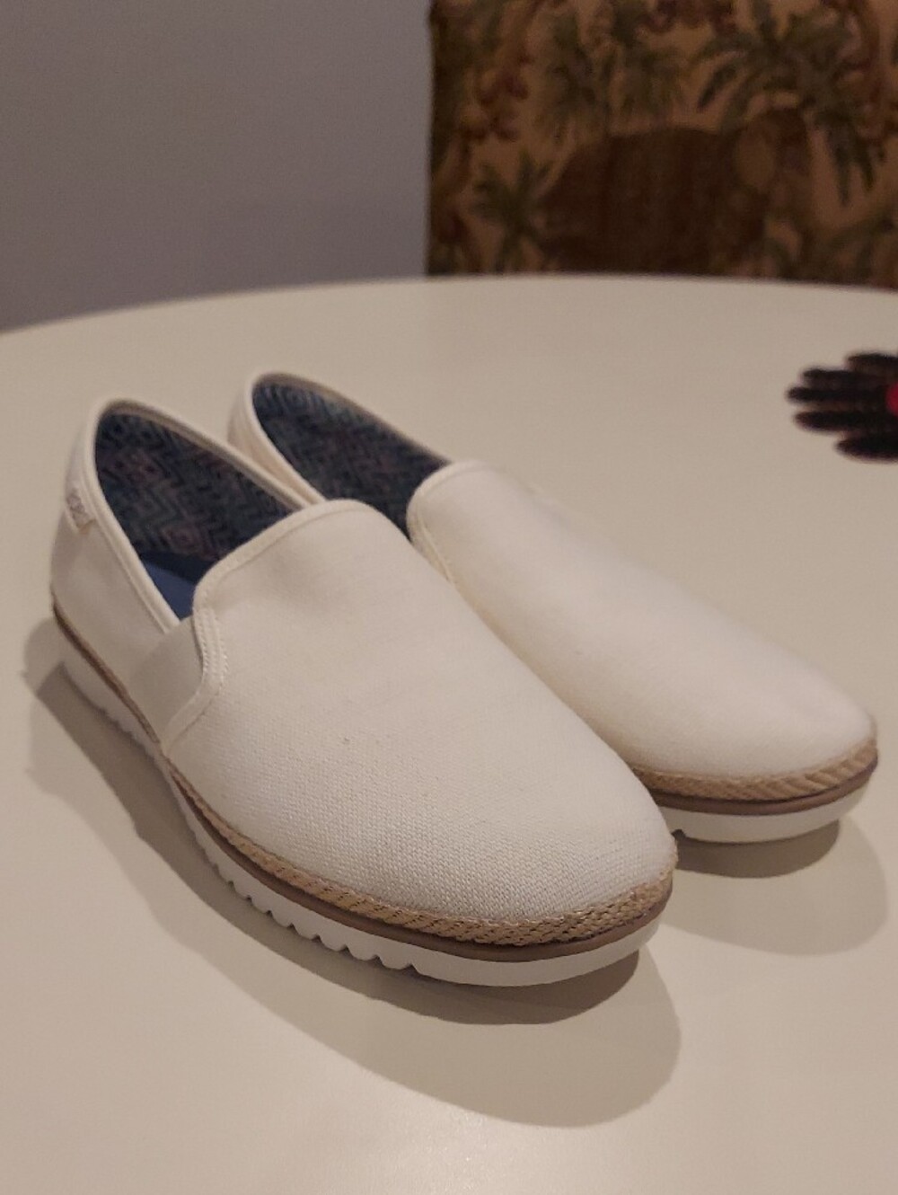 Skechers BOBS Women's Fexpadrille LO White Canvas Slip-On Loafers - Picture 8 of 10